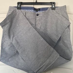 36x30 linen banana republic pants lite blue/gray